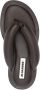 Jil Sander Bruin Leren Teenslipper Sandalen Brown Dames - Thumbnail 4