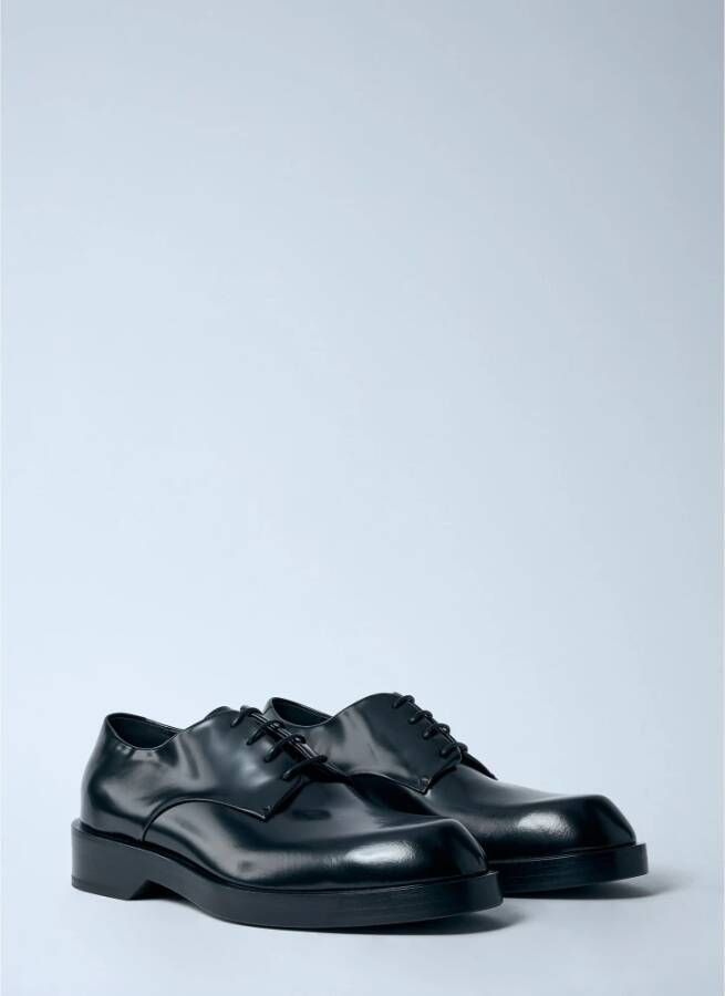 Jil Sander Chunky Sole Leren Veterschoenen Black Heren