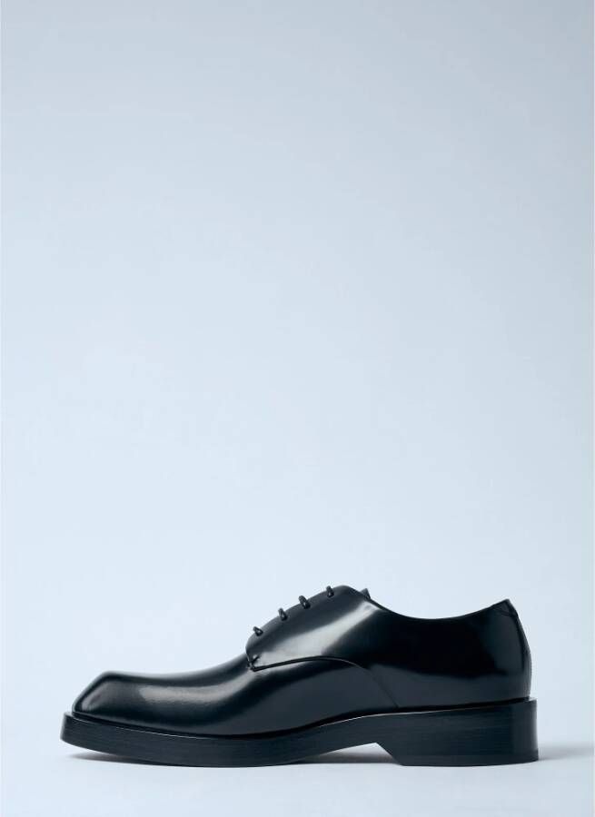 Jil Sander Chunky Sole Leren Veterschoenen Black Heren