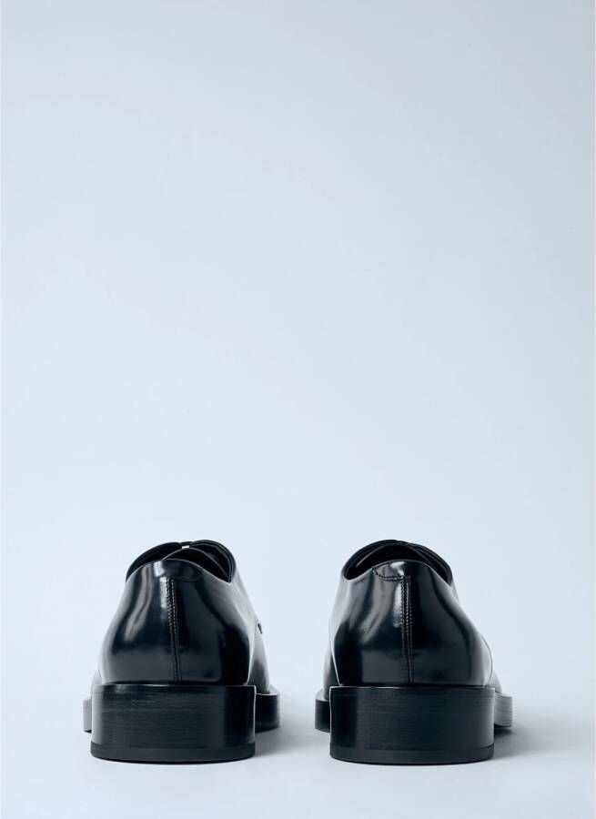 Jil Sander Chunky Sole Leren Veterschoenen Black Heren