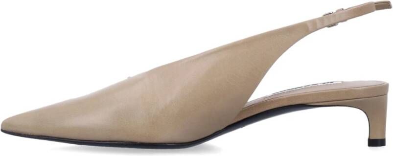 Jil Sander Donkerzand Sling-back Pumps Beige Dames