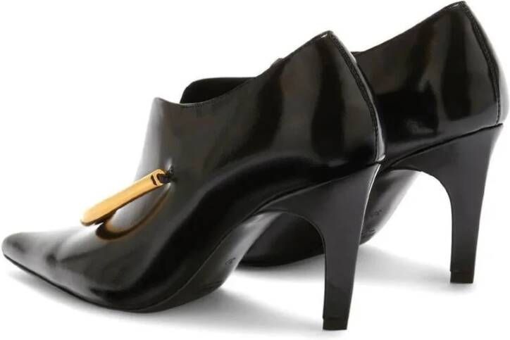 Jil Sander Elegante Zwarte Lage Hak Enkellaarsjes Black Dames