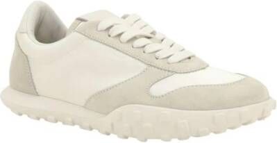 Jil Sander Gestructureerde Platform Sneakers Vetersluiting Stijl Beige Dames