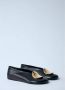 Jil Sander Goud-tone Leren Ballerina Pumps Black Dames - Thumbnail 2