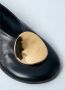 Jil Sander Goud-tone Leren Ballerina Pumps Black Dames - Thumbnail 3