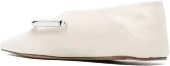 Jil Sander Grijze Gesloten Ballerina Flats Gray Dames