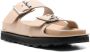 Jil Sander Khaki Dubbele Gesp Leren Sandalen Green Heren - Thumbnail 4