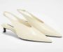 Jil Sander Krijt Slingback Sandalen White Dames - Thumbnail 4