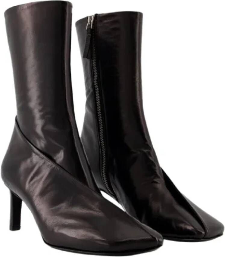 Jil Sander Leather boots Black Dames