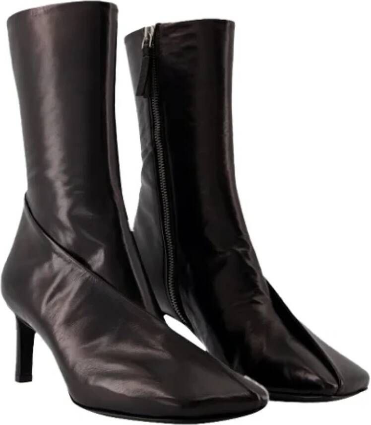 Jil Sander Leather boots Black Dames