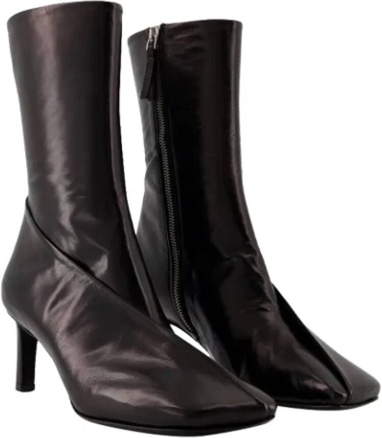 Jil Sander Leather boots Black Dames