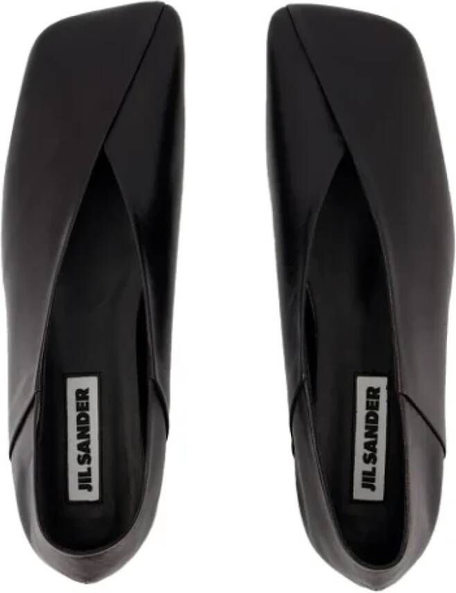 Jil Sander Leather flats Black Dames