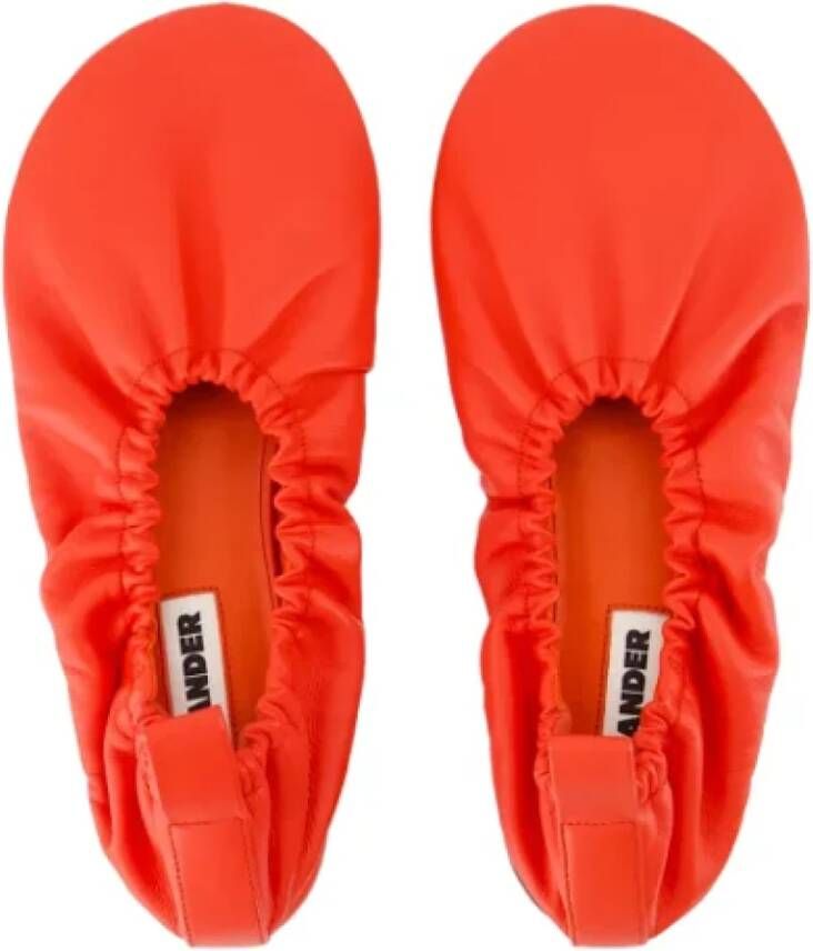 Jil Sander Leather flats Red Dames