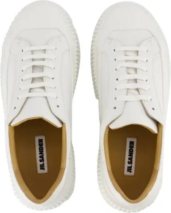 Jil Sander Leather sneakers Beige Dames