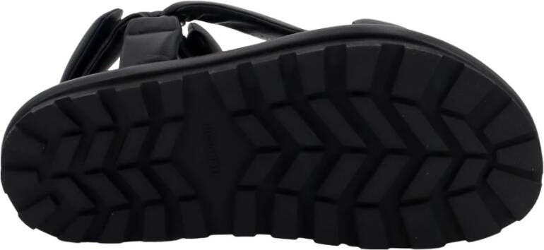 Jil Sander Leren Band Sandalen Black Heren