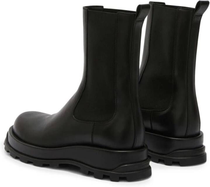 Jil Sander Leren Chelsea Boots met Vibram-buitenzool Black Heren