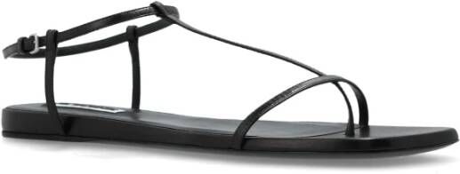 Jil Sander Leren sandalen Black Dames