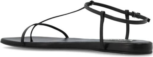 Jil Sander Leren sandalen Black Dames