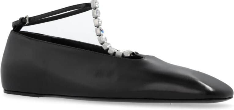 Jil Sander Leren schoenen Black Dames