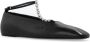 Jil Sander Leren Ballet Flats met Kristaldetail Black Dames - Thumbnail 18