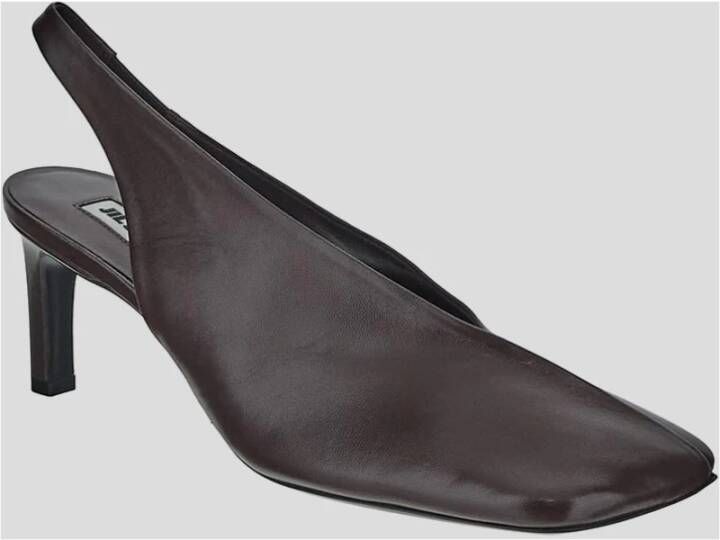 Jil Sander Leren Sling Back Décolleté Schoen Purple Dames