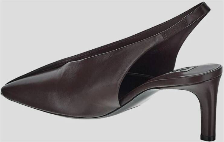 Jil Sander Leren Sling Back Décolleté Schoen Purple Dames