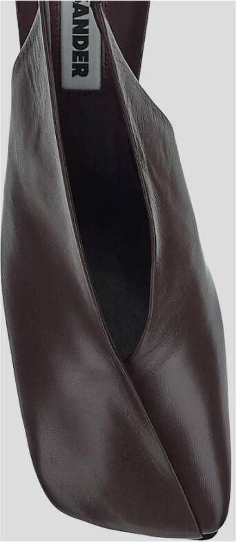 Jil Sander Leren Sling Back Décolleté Schoen Purple Dames