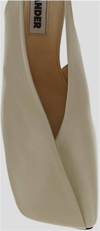 Jil Sander Leren Sling Back Décolleté Schoen White Dames