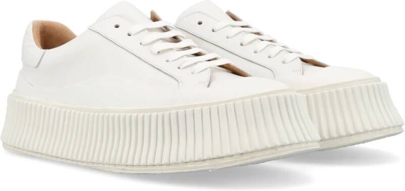 Jil Sander Luxe Leren Sneakers White Dames