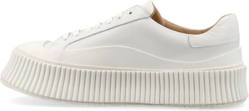 Jil Sander Luxe Leren Sneakers White Dames