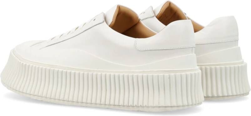 Jil Sander Luxe Leren Sneakers White Dames