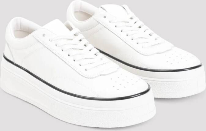 Jil Sander Porselein Lage Sneaker White Heren