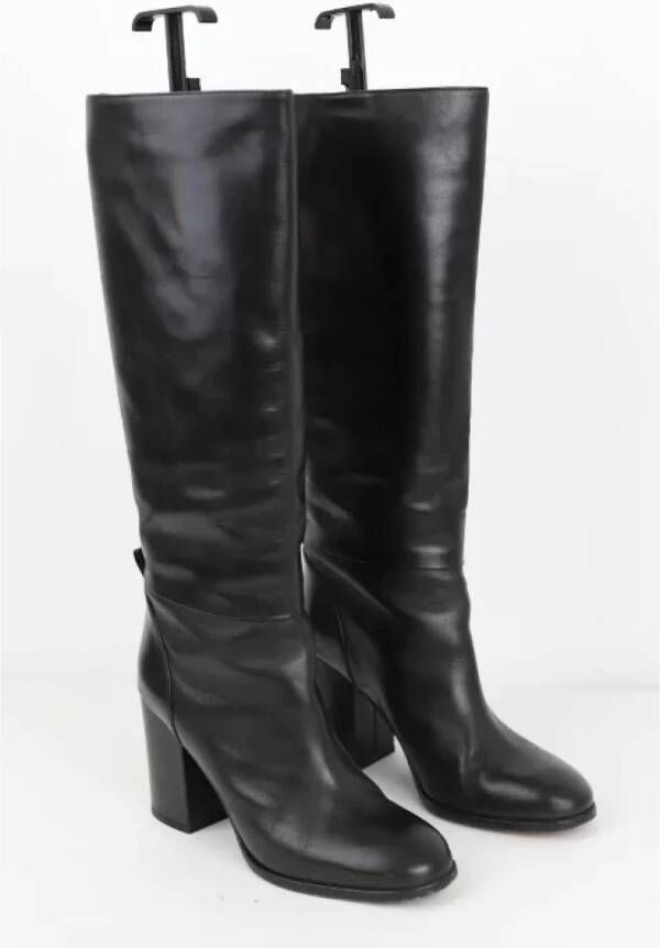 Jil Sander Pre-owned Leather boots Black Dames