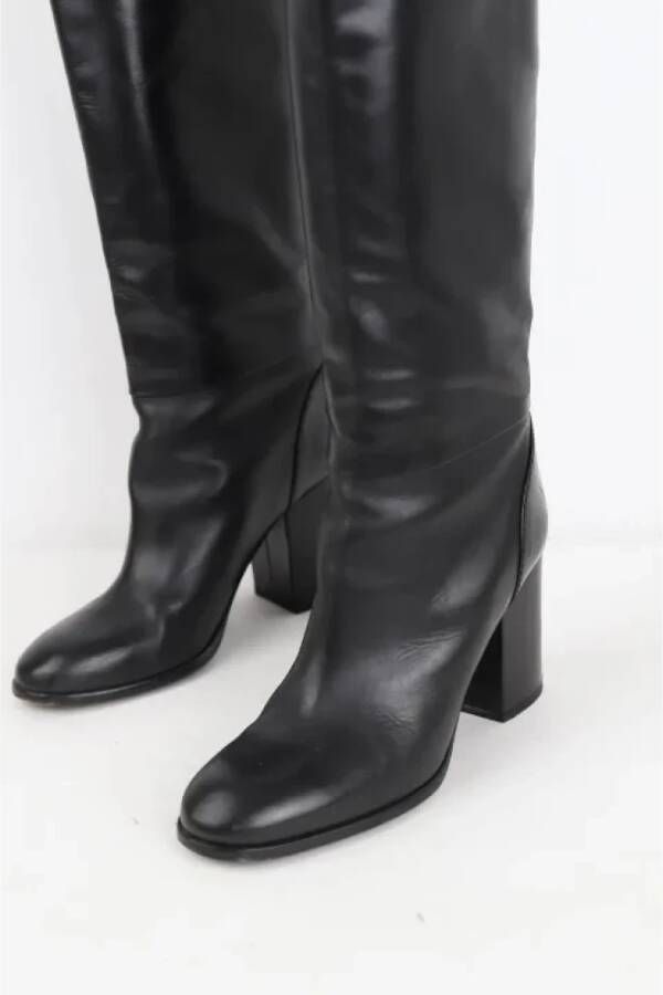 Jil Sander Pre-owned Leather boots Black Dames