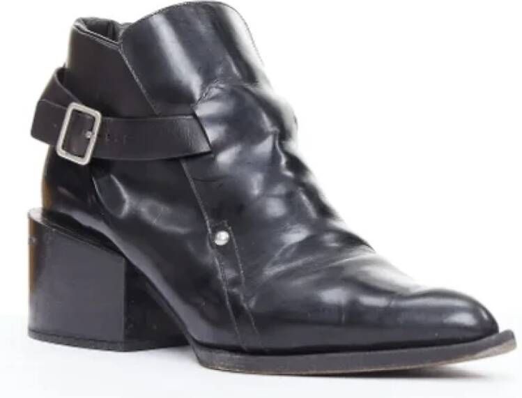 Jil Sander Pre-owned Leather boots Black Dames