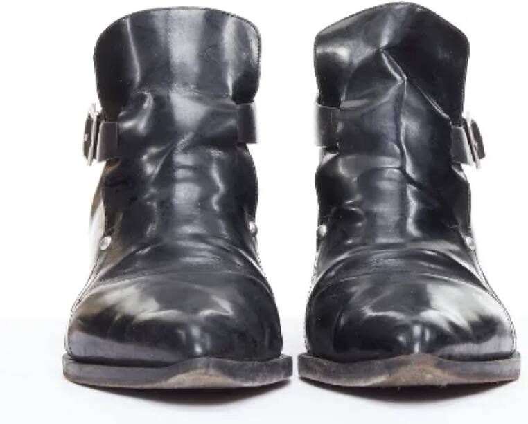 Jil Sander Pre-owned Leather boots Black Dames