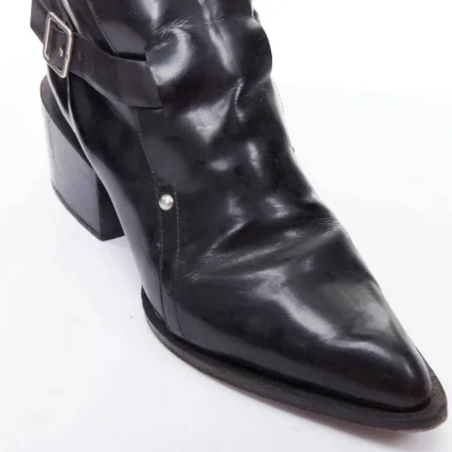 Jil Sander Pre-owned Leather boots Black Dames