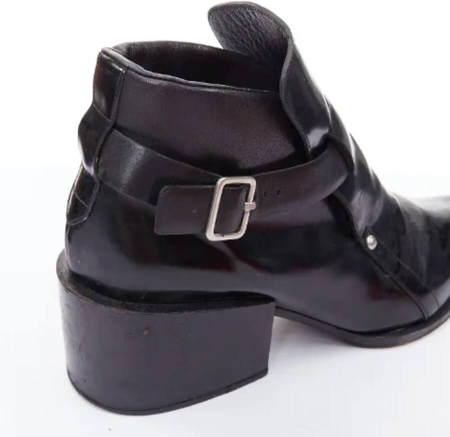 Jil Sander Pre-owned Leather boots Black Dames