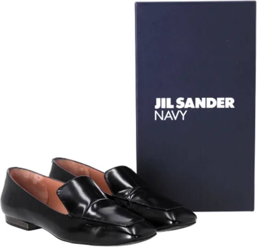 Jil Sander Pre-owned Leather flats Black Dames