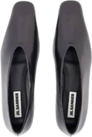 Jil Sander Pre-owned Leather flats Black Dames