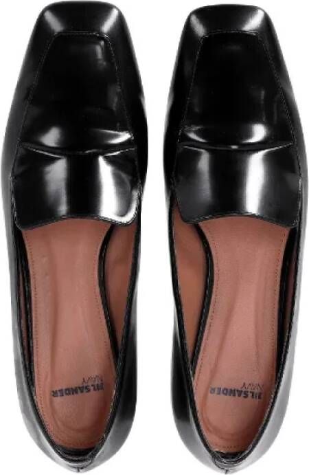 Jil Sander Pre-owned Leather flats Black Dames