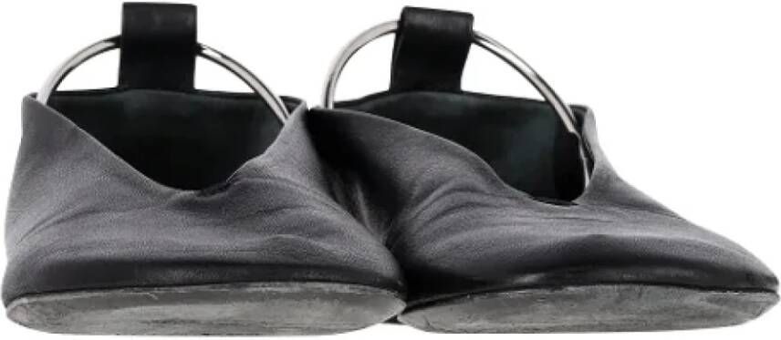 Jil Sander Pre-owned Leather flats Black Dames