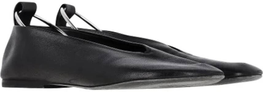 Jil Sander Pre-owned Leather flats Black Dames