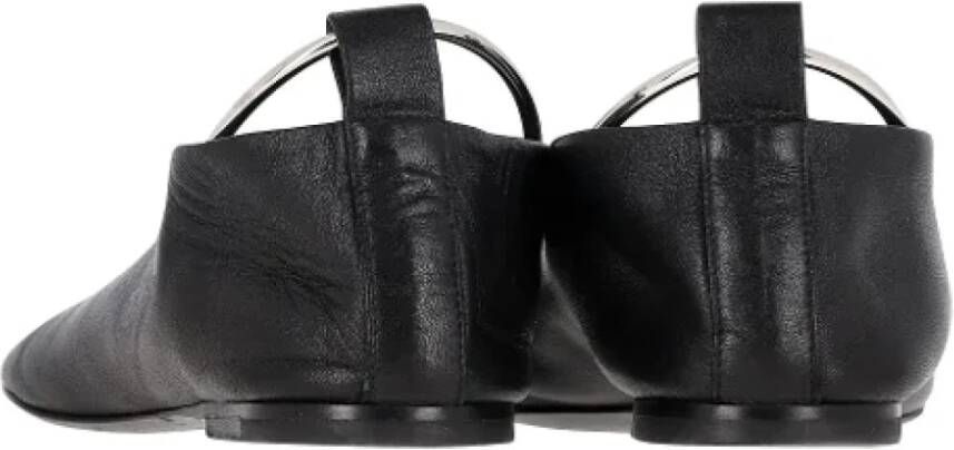 Jil Sander Pre-owned Leather flats Black Dames