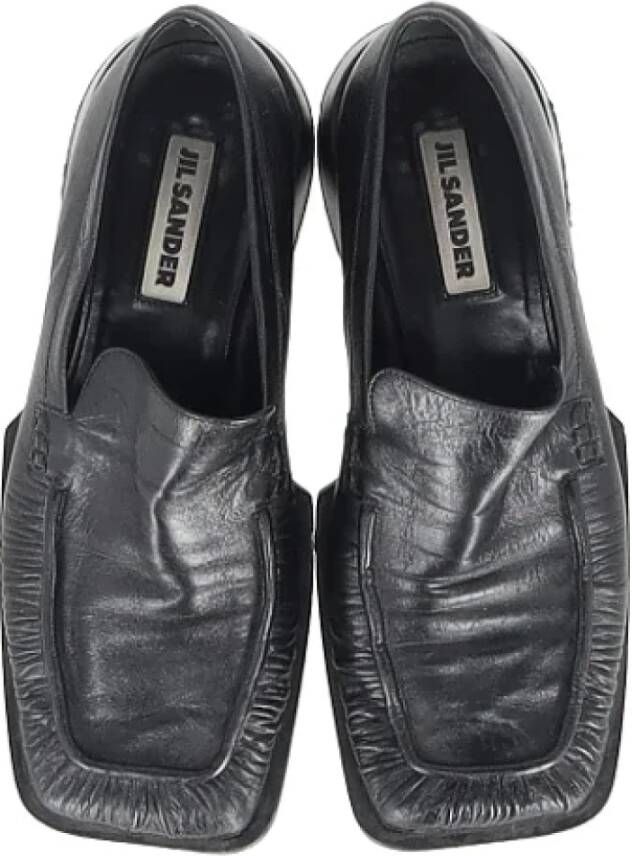 Jil Sander Pre-owned Leather flats Black Dames