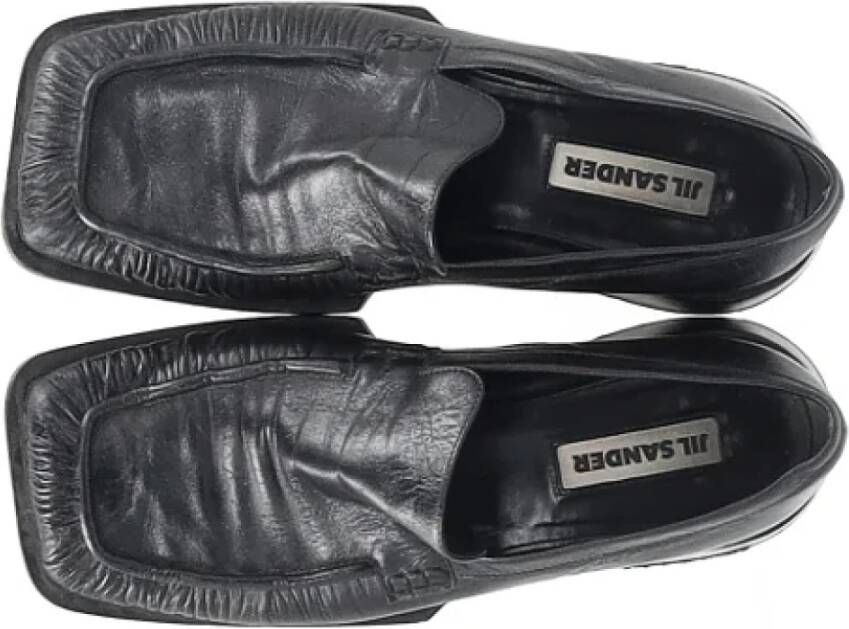 Jil Sander Pre-owned Leather flats Black Dames