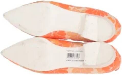 Jil Sander Pre-owned Leather flats Orange Dames