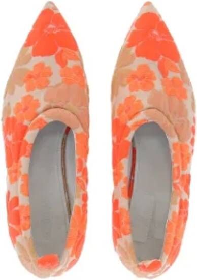 Jil Sander Pre-owned Leather flats Orange Dames