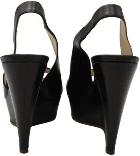 Jil Sander Pre-owned Leather heels Black Dames