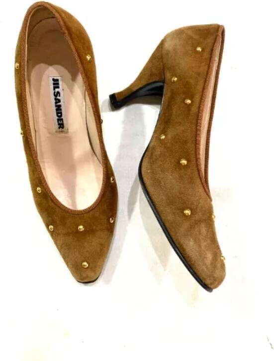 Jil Sander Pre-owned Leather heels Brown Dames